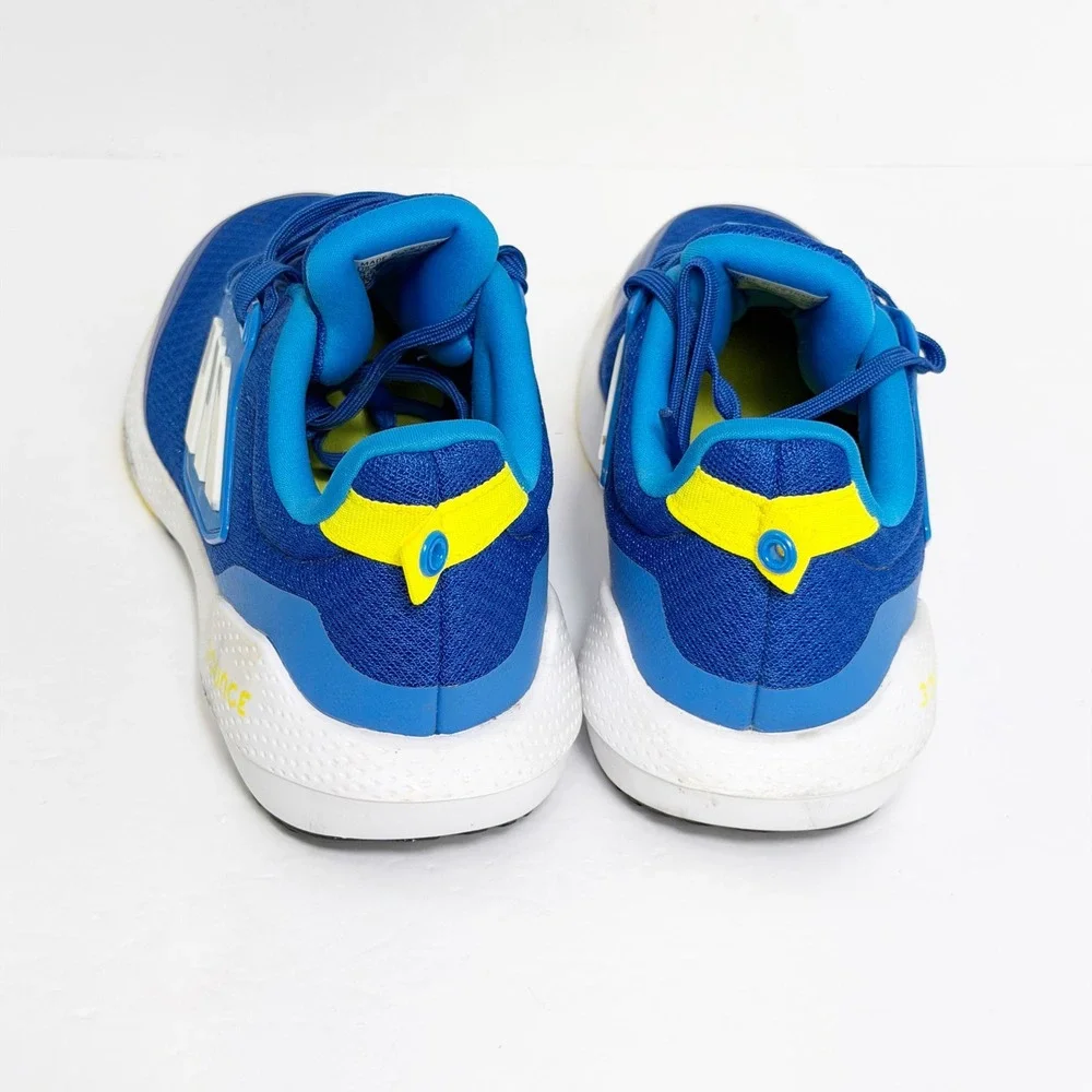 Adidas EQ21 Run Bounce Boys Size 5 Royal Blue White Athletic Sneakers GY4371